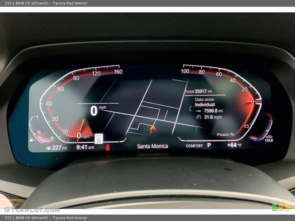 Tacora Red Interior Gauges for the 2021 BMW X6 sDrive40i #146319710