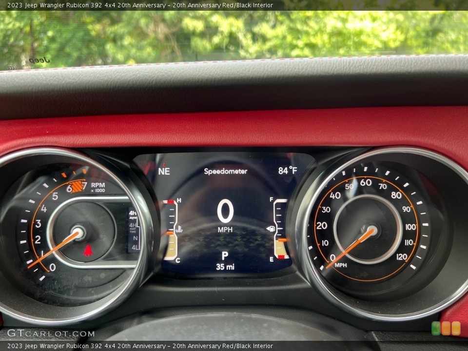 20th Anniversary Red/Black Interior Gauges for the 2023 Jeep Wrangler Rubicon 392 4x4 20th Anniversary #146319734