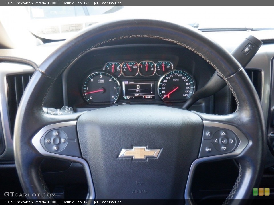 Jet Black Interior Steering Wheel for the 2015 Chevrolet Silverado 1500 LT Double Cab 4x4 #146319809