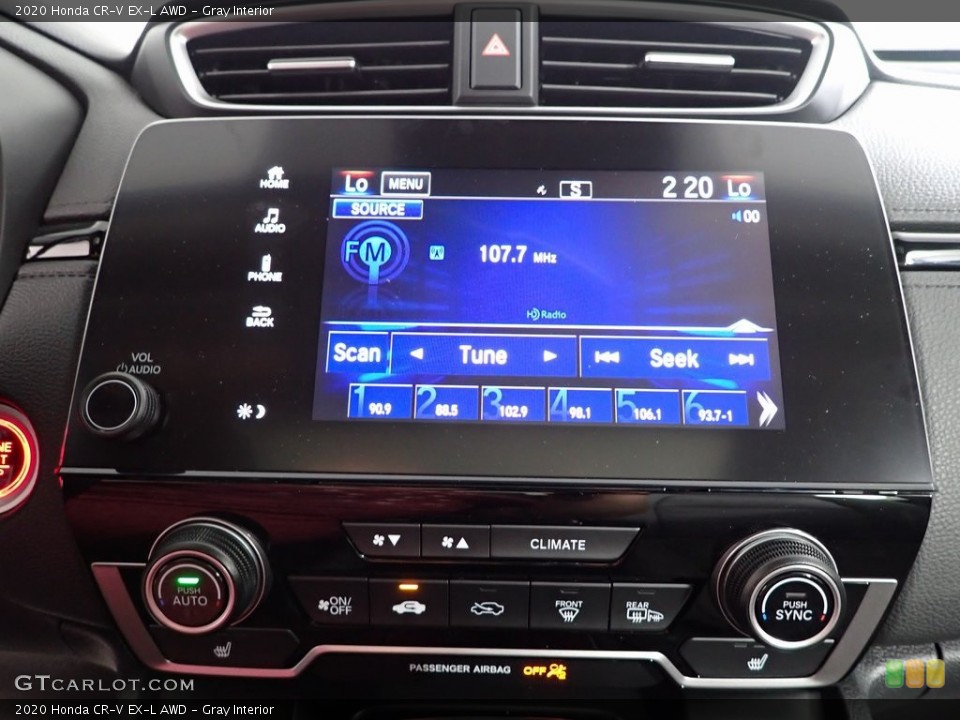 Gray Interior Controls for the 2020 Honda CR-V EX-L AWD #146320582