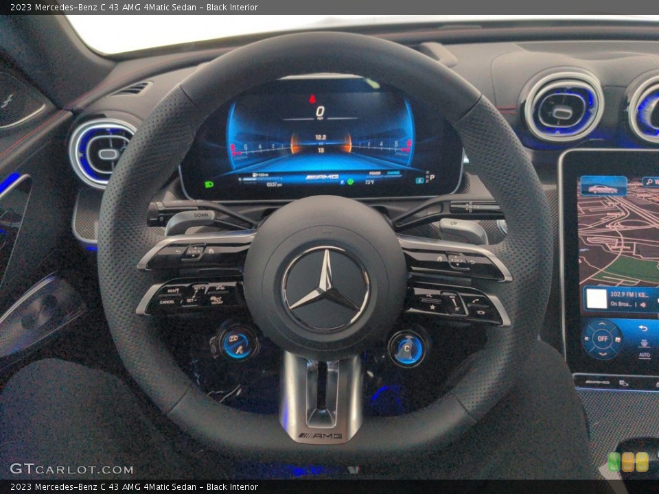 Black Interior Steering Wheel for the 2023 Mercedes-Benz C 43 AMG 4Matic Sedan #146321422