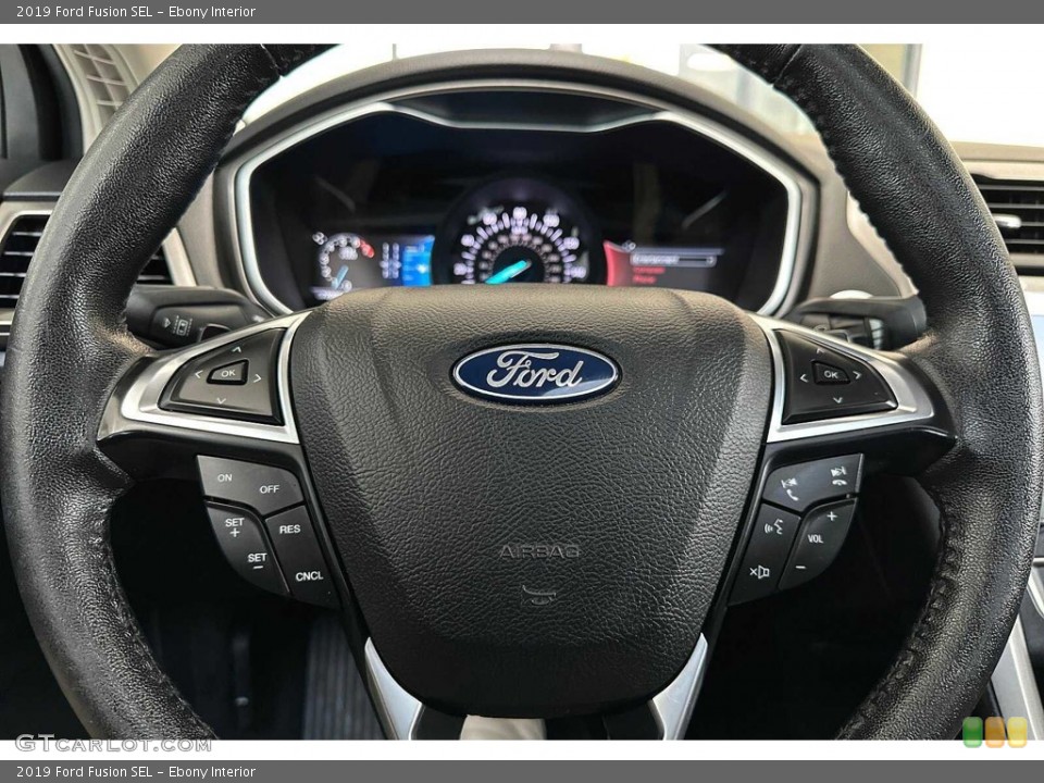 Ebony Interior Steering Wheel for the 2019 Ford Fusion SEL #146321794