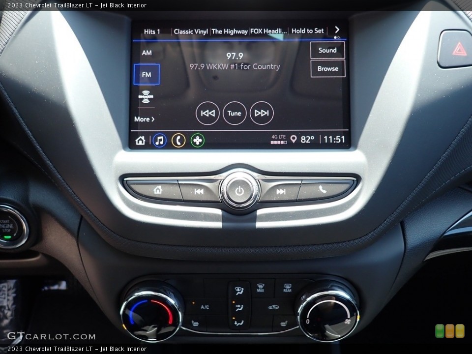 Jet Black Interior Controls for the 2023 Chevrolet TrailBlazer LT #146323027