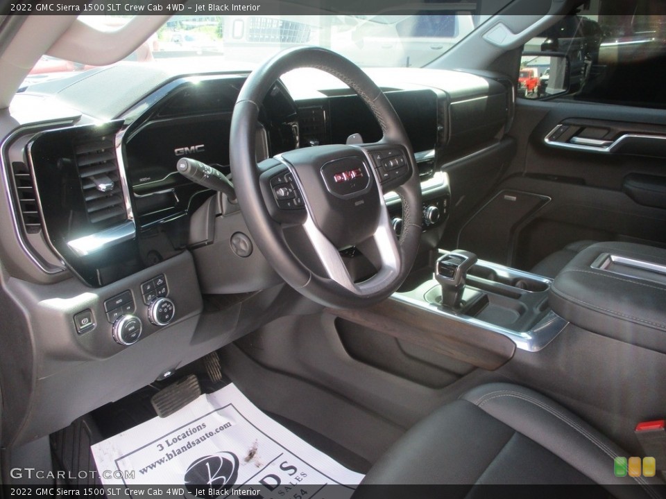 Jet Black Interior Photo for the 2022 GMC Sierra 1500 SLT Crew Cab 4WD #146323681