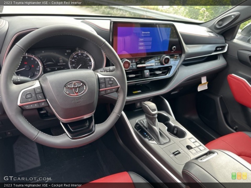 Cockpit Red Interior Dashboard for the 2023 Toyota Highlander XSE #146324135