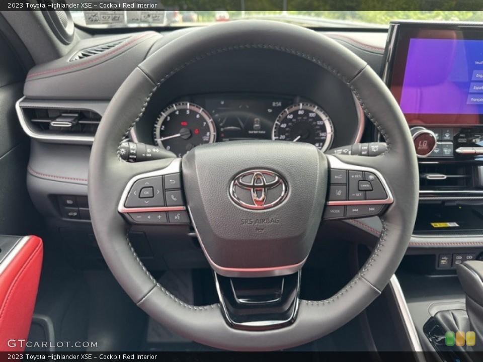 Cockpit Red Interior Steering Wheel for the 2023 Toyota Highlander XSE #146324291