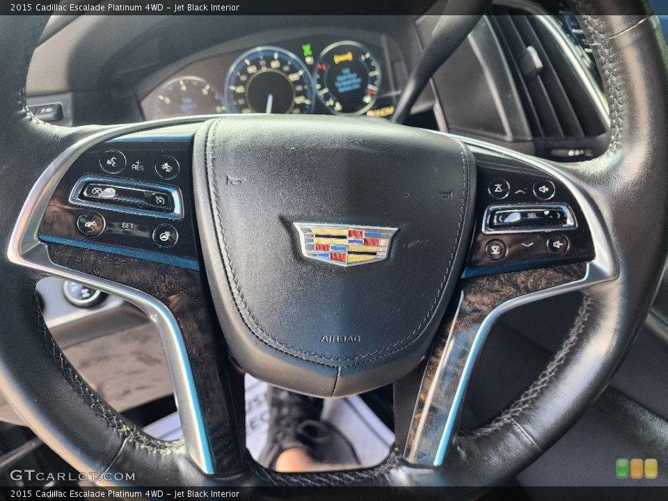 Jet Black Interior Steering Wheel for the 2015 Cadillac Escalade Platinum 4WD #146324396