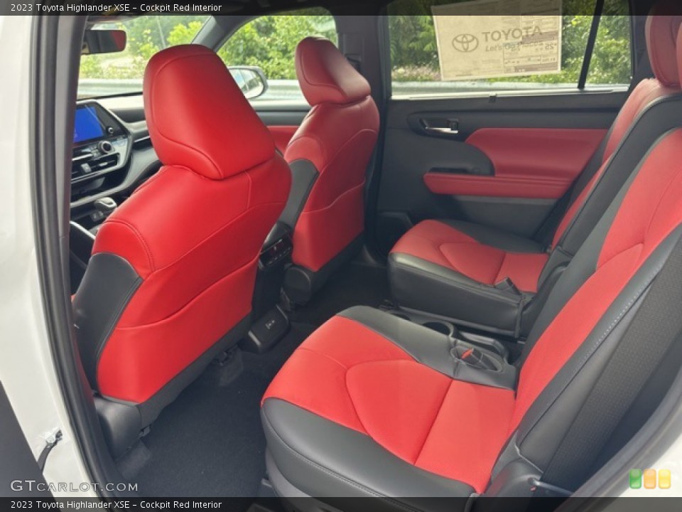 Cockpit Red Interior Rear Seat for the 2023 Toyota Highlander XSE #146324405