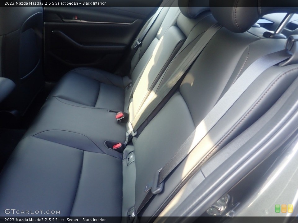 Black Interior Rear Seat for the 2023 Mazda Mazda3 2.5 S Select Sedan #146324420