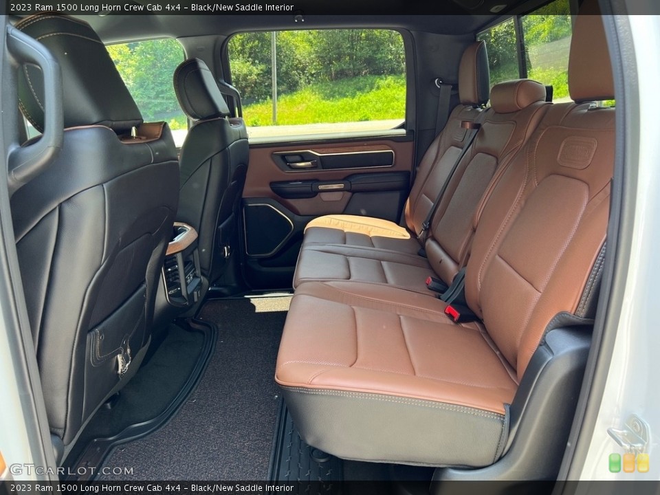 Black/New Saddle Interior Rear Seat for the 2023 Ram 1500 Long Horn Crew Cab 4x4 #146324426