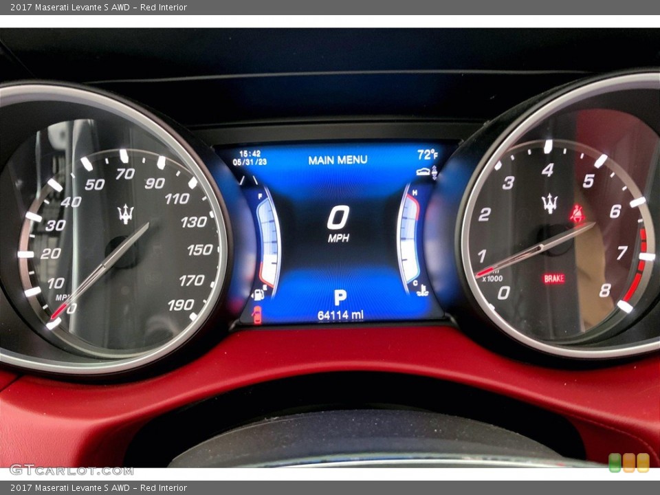 Red Interior Gauges for the 2017 Maserati Levante S AWD #146324750