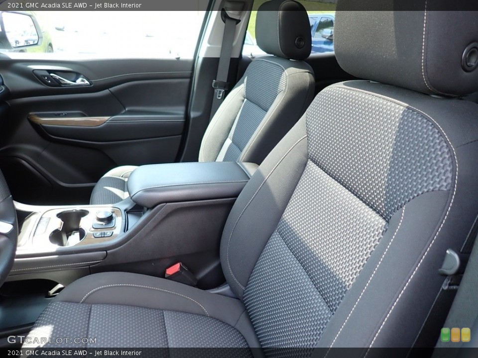 Jet Black Interior Front Seat for the 2021 GMC Acadia SLE AWD #146325059