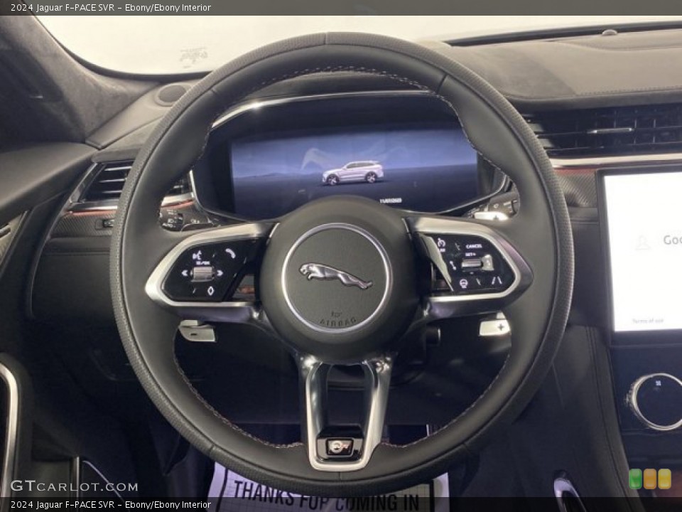 Ebony/Ebony Interior Steering Wheel for the 2024 Jaguar F-PACE SVR #146325251