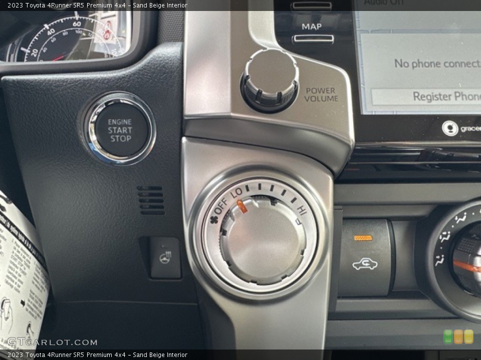 Sand Beige Interior Controls for the 2023 Toyota 4Runner SR5 Premium 4x4 #146325401
