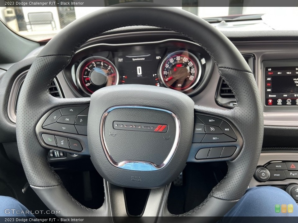 Black Interior Steering Wheel for the 2023 Dodge Challenger R/T #146326295