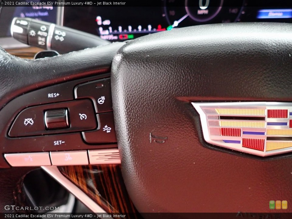 Jet Black Interior Steering Wheel for the 2021 Cadillac Escalade ESV Premium Luxury 4WD #146326496