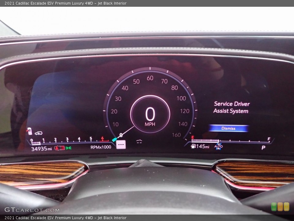 Jet Black Interior Gauges for the 2021 Cadillac Escalade ESV Premium Luxury 4WD #146326544