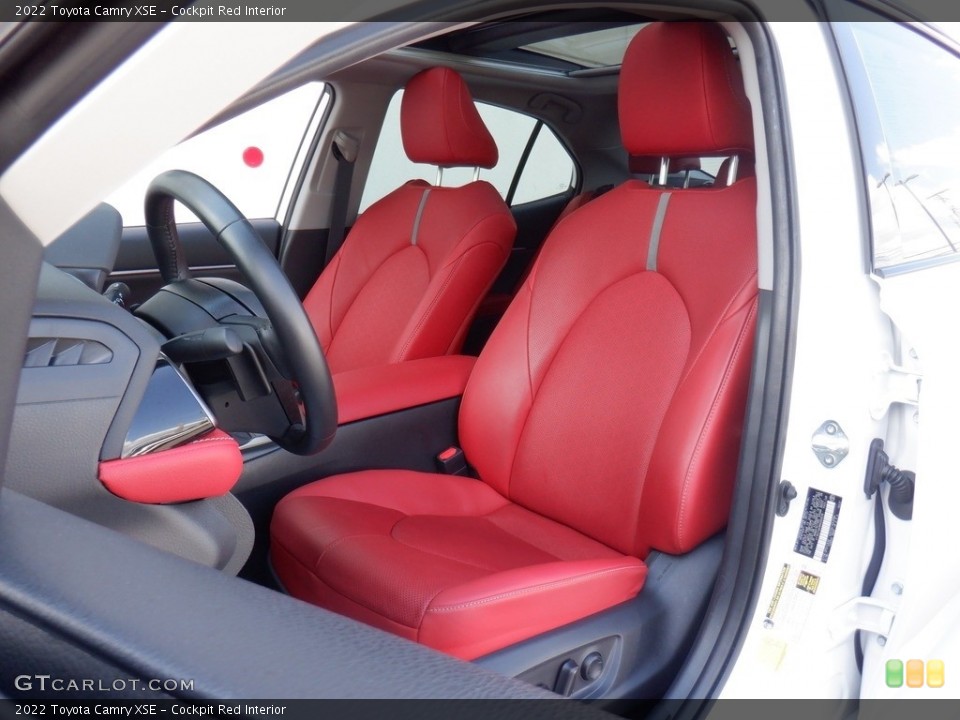 Cockpit Red Interior Front Seat for the 2022 Toyota Camry XSE #146326952