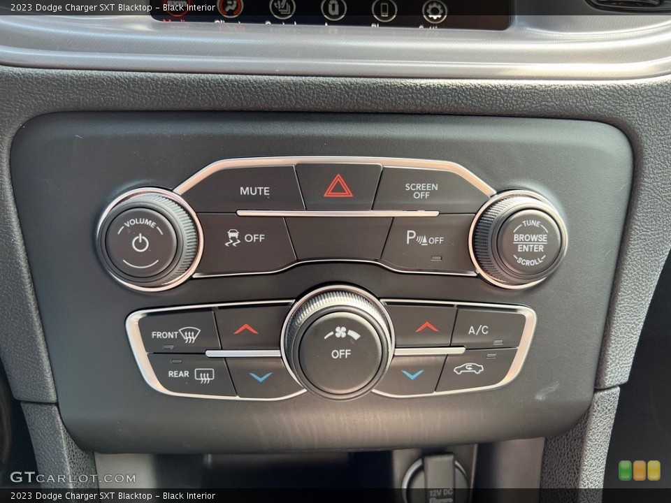 Black Interior Controls for the 2023 Dodge Charger SXT Blacktop #146327873