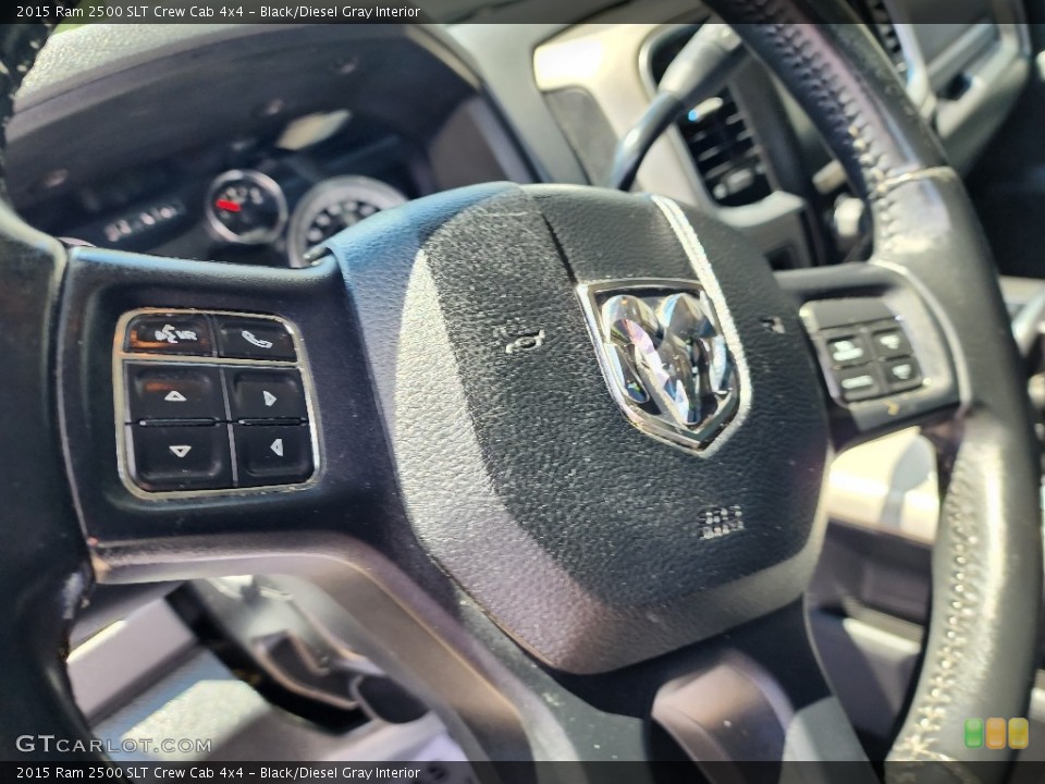 Black/Diesel Gray Interior Steering Wheel for the 2015 Ram 2500 SLT Crew Cab 4x4 #146328758