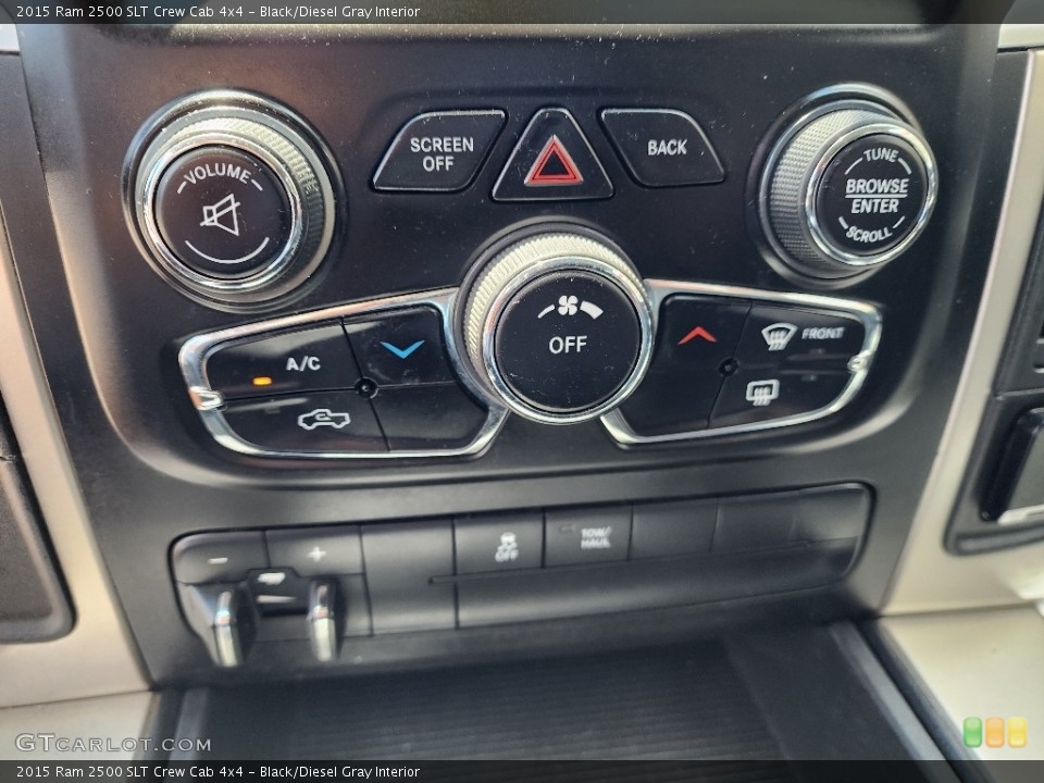 Black/Diesel Gray Interior Controls for the 2015 Ram 2500 SLT Crew Cab 4x4 #146328837