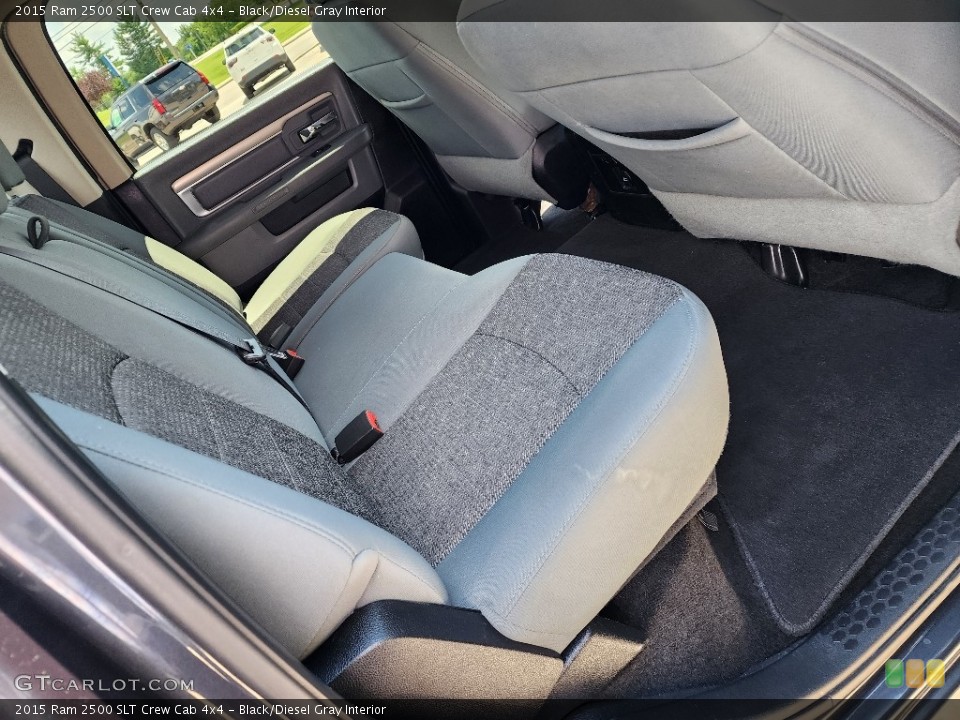 Black/Diesel Gray Interior Rear Seat for the 2015 Ram 2500 SLT Crew Cab 4x4 #146329025