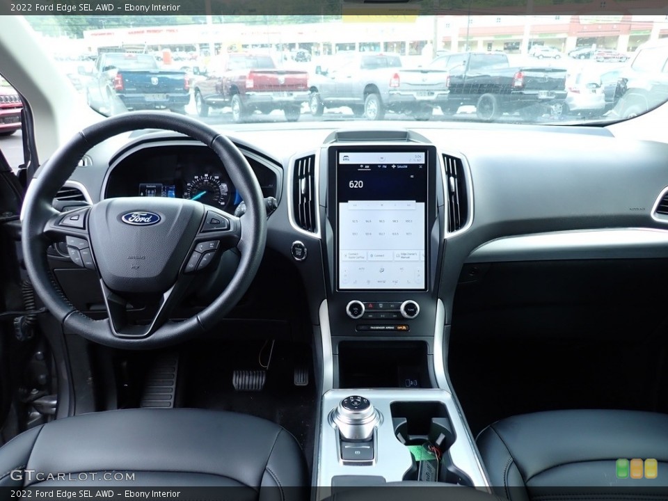 Ebony Interior Dashboard for the 2022 Ford Edge SEL AWD #146329855