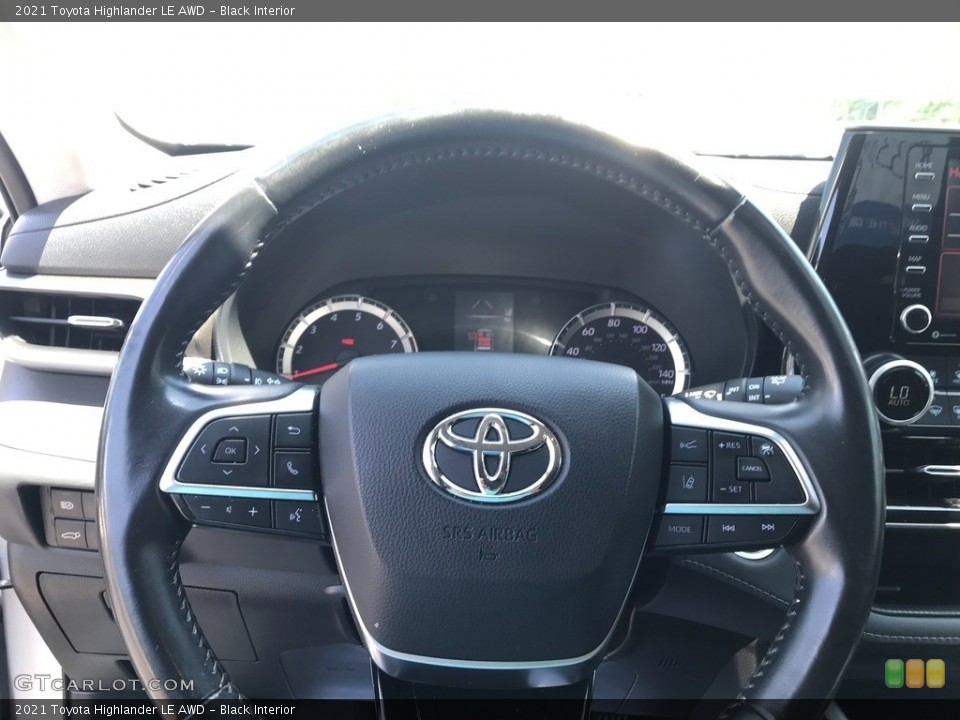Black Interior Steering Wheel for the 2021 Toyota Highlander LE AWD #146330338
