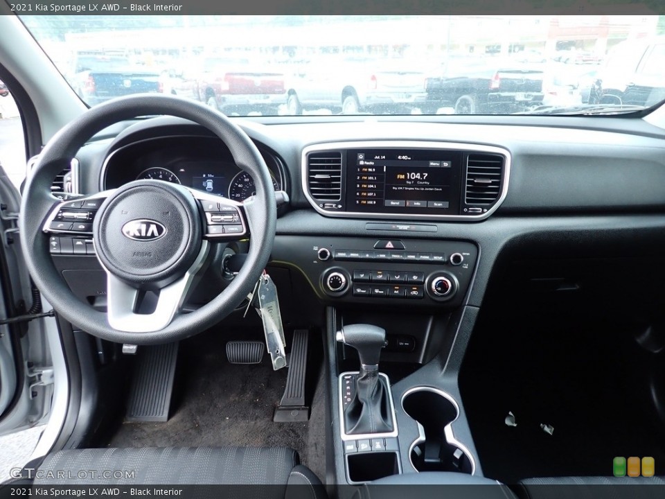 Black Interior Dashboard for the 2021 Kia Sportage LX AWD #146331270