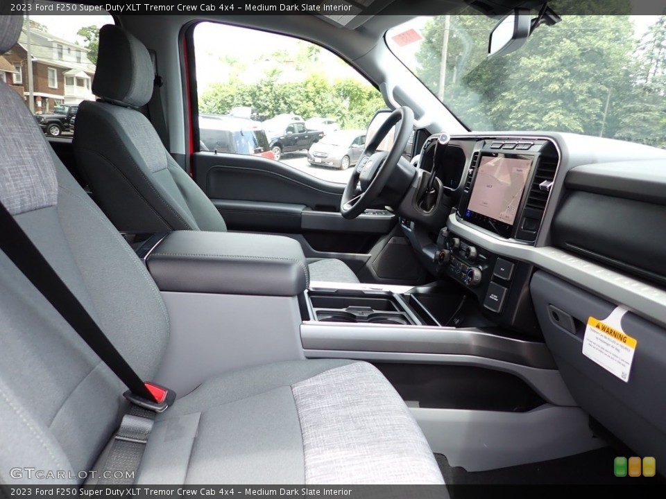 Medium Dark Slate Interior Front Seat for the 2023 Ford F250 Super Duty XLT Tremor Crew Cab 4x4 #146331279