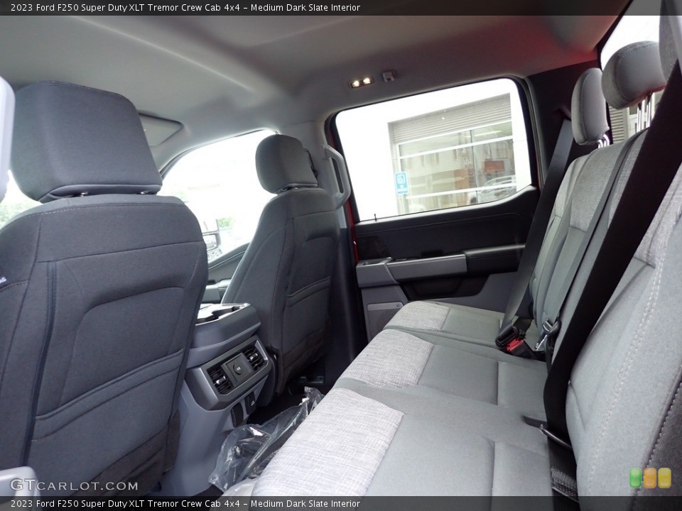 Medium Dark Slate Interior Rear Seat for the 2023 Ford F250 Super Duty XLT Tremor Crew Cab 4x4 #146331312