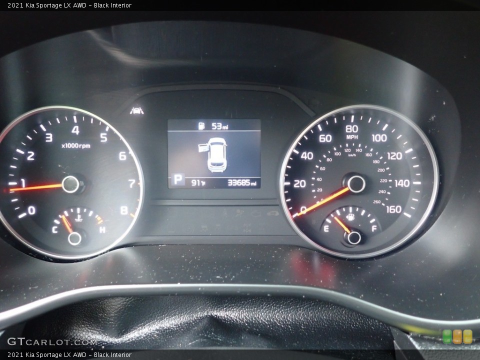 Black Interior Gauges for the 2021 Kia Sportage LX AWD #146331484