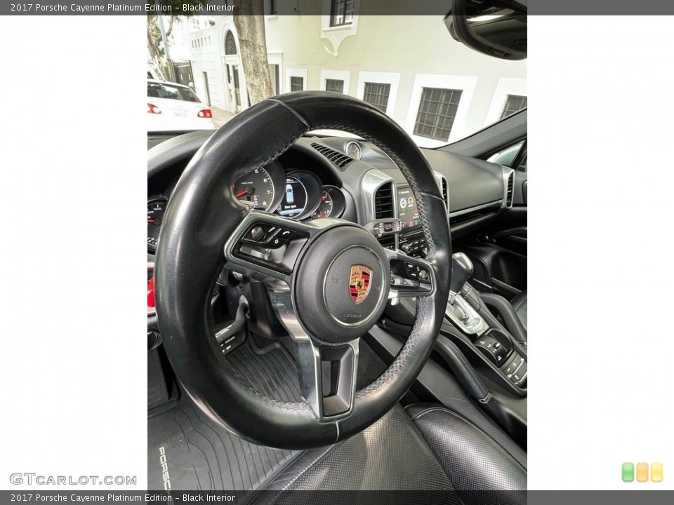 Black Interior Steering Wheel for the 2017 Porsche Cayenne Platinum Edition #146331779
