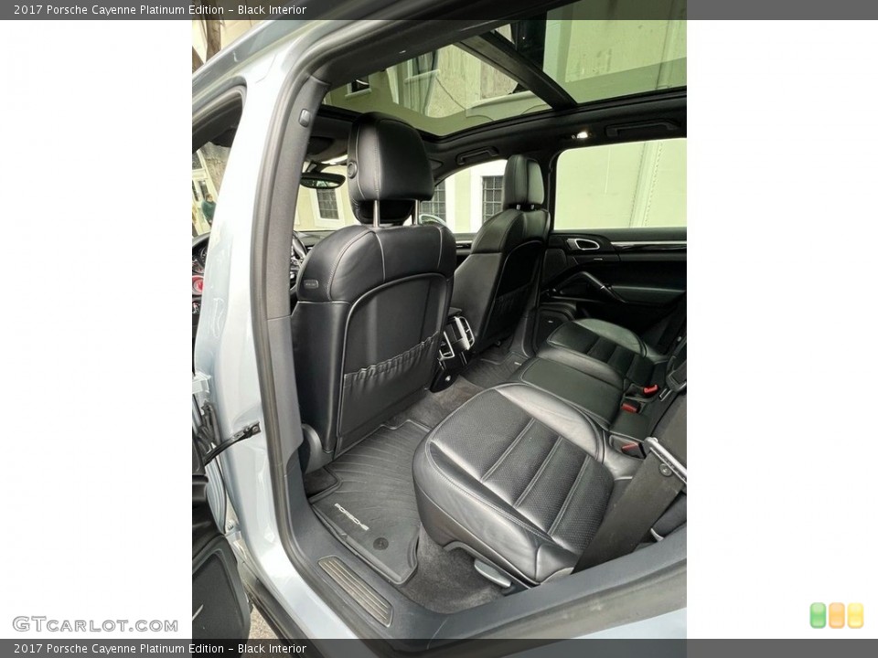 Black Interior Rear Seat for the 2017 Porsche Cayenne Platinum Edition #146331921