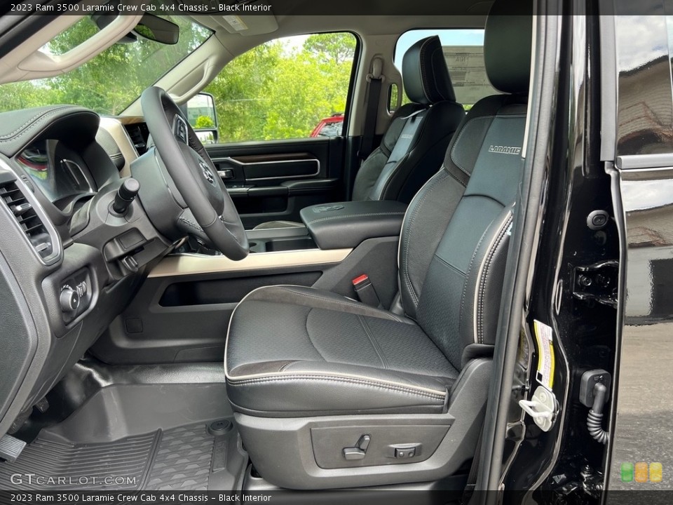 Black Interior Front Seat for the 2023 Ram 3500 Laramie Crew Cab 4x4 Chassis #146332530
