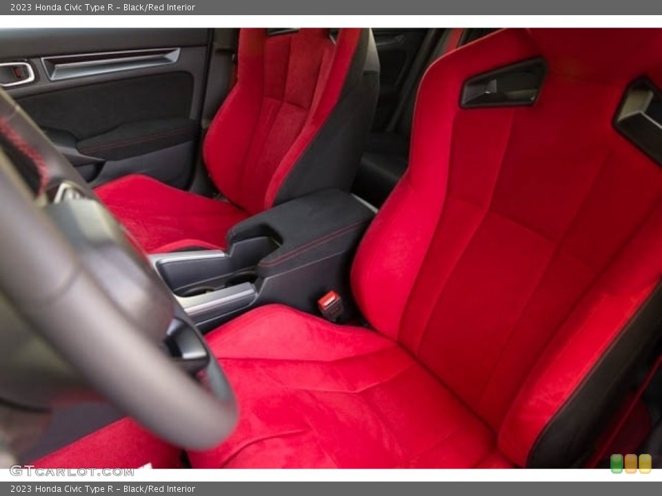 Black/Red Interior Front Seat for the 2023 Honda Civic Type R #146332624