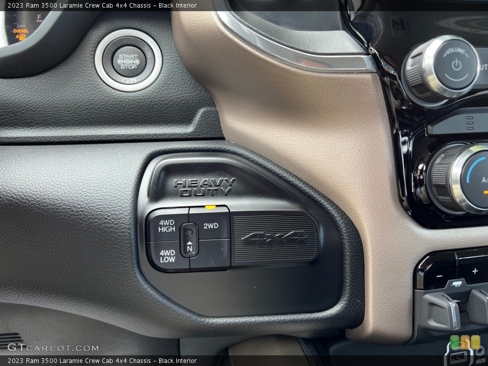 Black Interior Controls for the 2023 Ram 3500 Laramie Crew Cab 4x4 Chassis #146332738