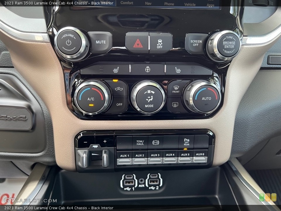 Black Interior Controls for the 2023 Ram 3500 Laramie Crew Cab 4x4 Chassis #146332795