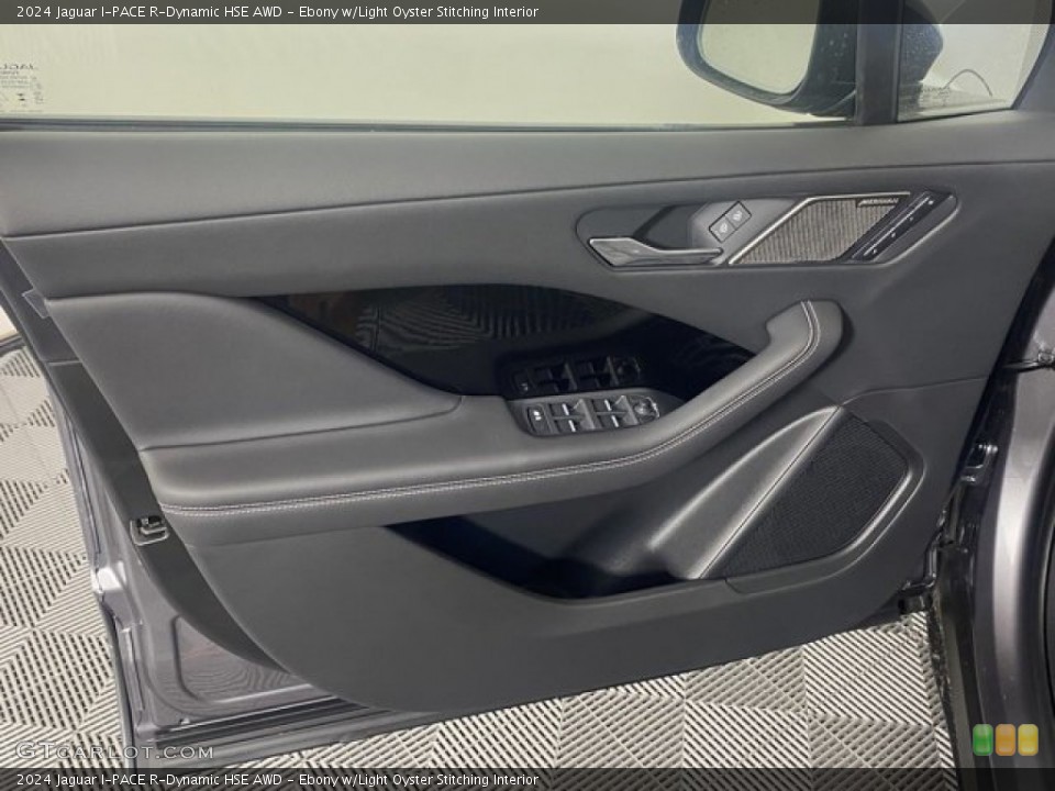 Ebony w/Light Oyster Stitching Interior Door Panel for the 2024 Jaguar I-PACE R-Dynamic HSE AWD #146332965