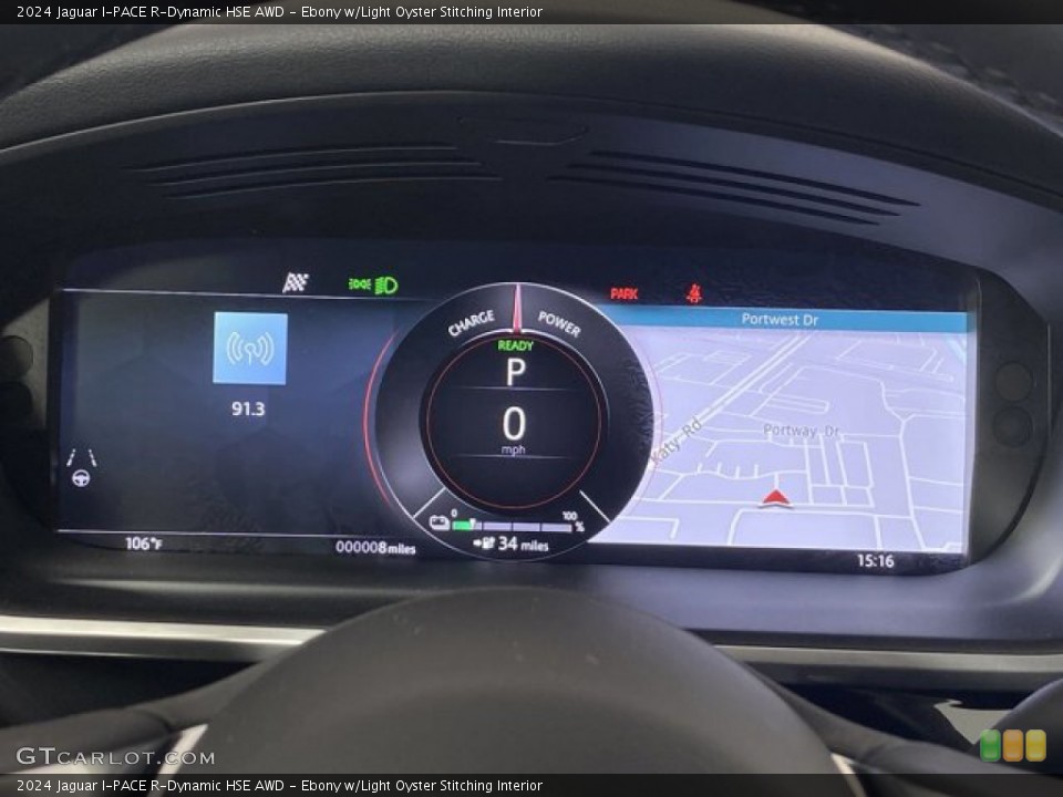 Ebony w/Light Oyster Stitching Interior Gauges for the 2024 Jaguar I-PACE R-Dynamic HSE AWD #146332984