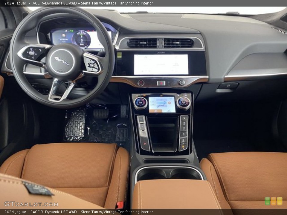 Siena Tan w/Vintage Tan Stitching Interior Dashboard for the 2024 Jaguar I-PACE R-Dynamic HSE AWD #146333181