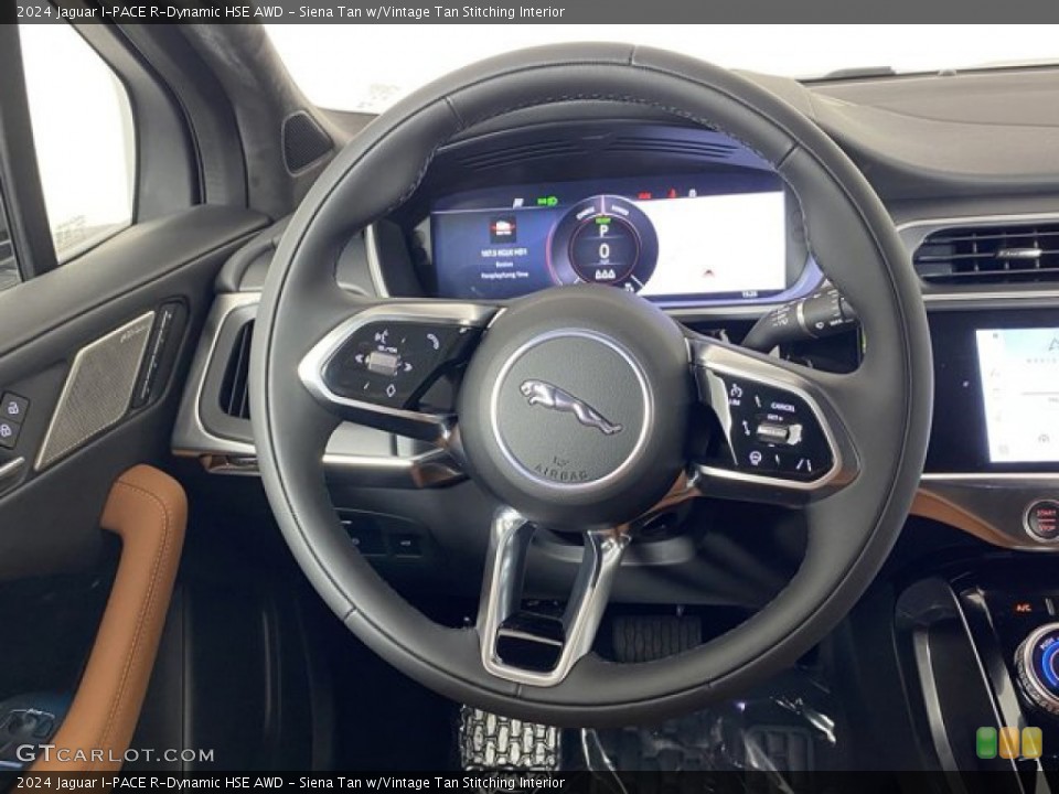 Siena Tan w/Vintage Tan Stitching Interior Steering Wheel for the 2024 Jaguar I-PACE R-Dynamic HSE AWD #146333373