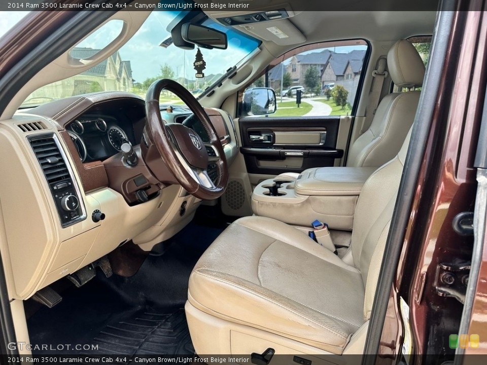 Canyon Brown/Light Frost Beige Interior Front Seat for the 2014 Ram 3500 Laramie Crew Cab 4x4 #146333427