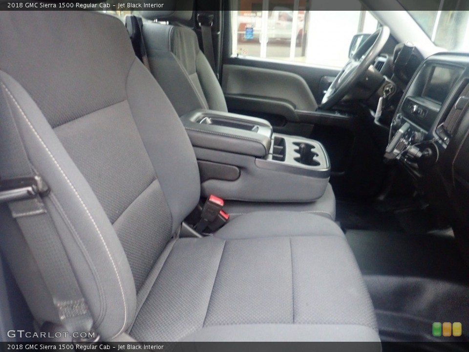 Jet Black Interior Front Seat for the 2018 GMC Sierra 1500 Regular Cab #146336964