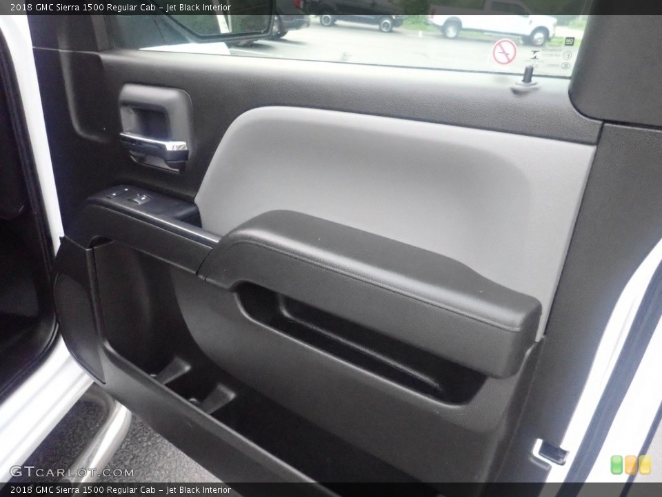 Jet Black Interior Door Panel for the 2018 GMC Sierra 1500 Regular Cab #146337052