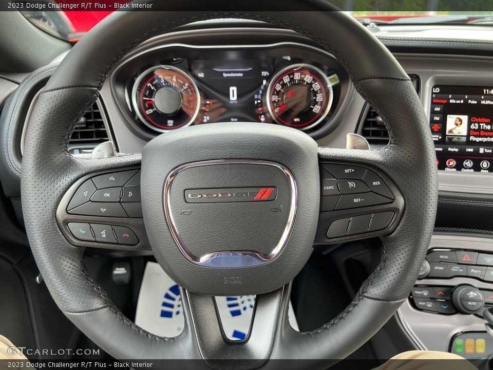 Black Interior Steering Wheel for the 2023 Dodge Challenger R/T Plus #146337144