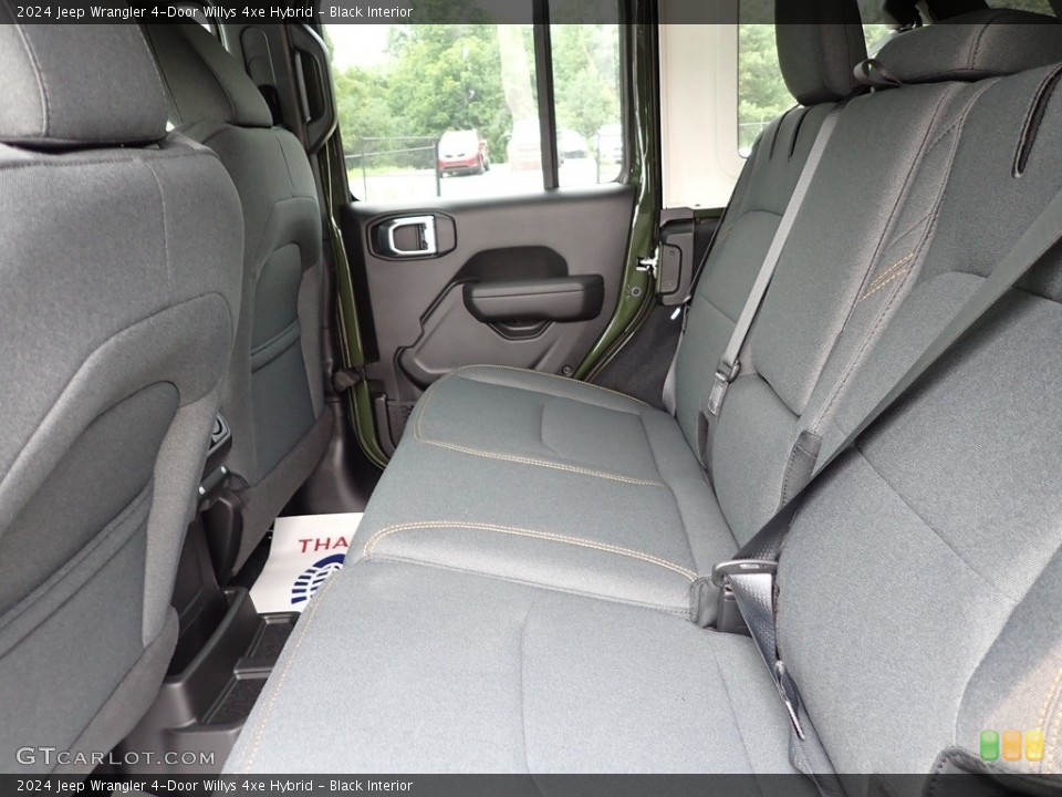 Black Interior Rear Seat for the 2024 Jeep Wrangler 4-Door Willys 4xe Hybrid #146337348