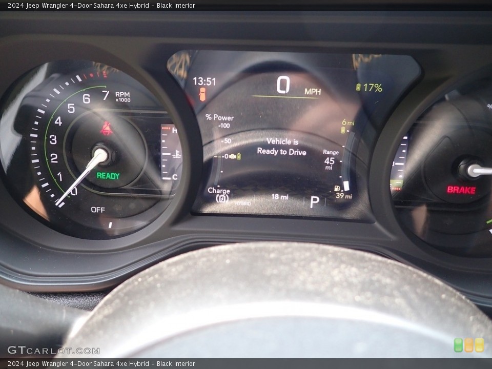 Black Interior Gauges for the 2024 Jeep Wrangler 4-Door Sahara 4xe Hybrid #146337939