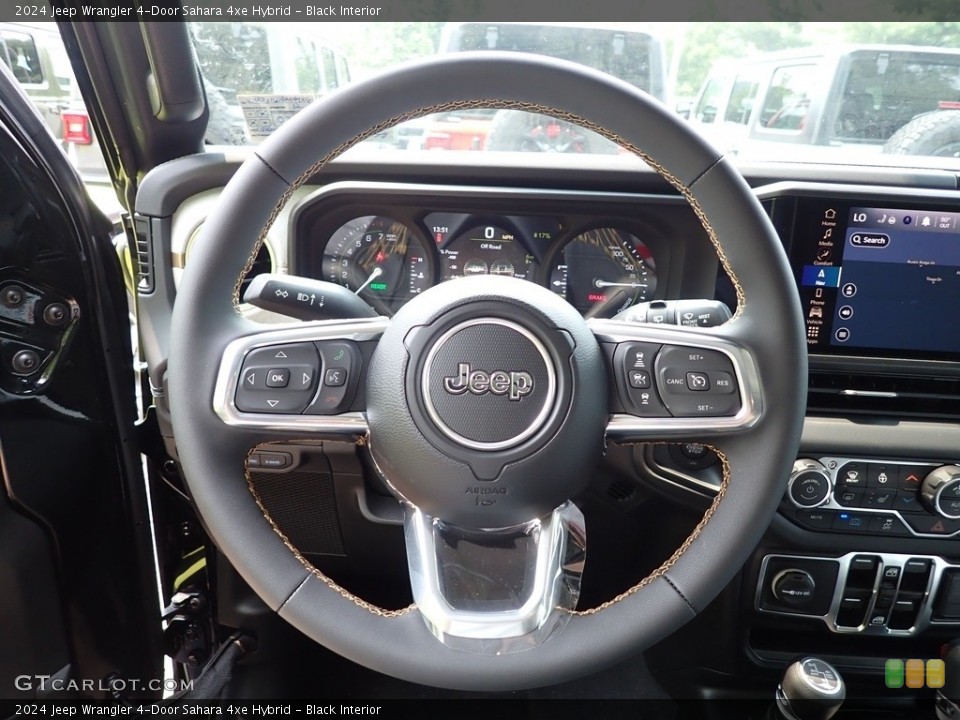 Black Interior Steering Wheel for the 2024 Jeep Wrangler 4-Door Sahara 4xe Hybrid #146338026