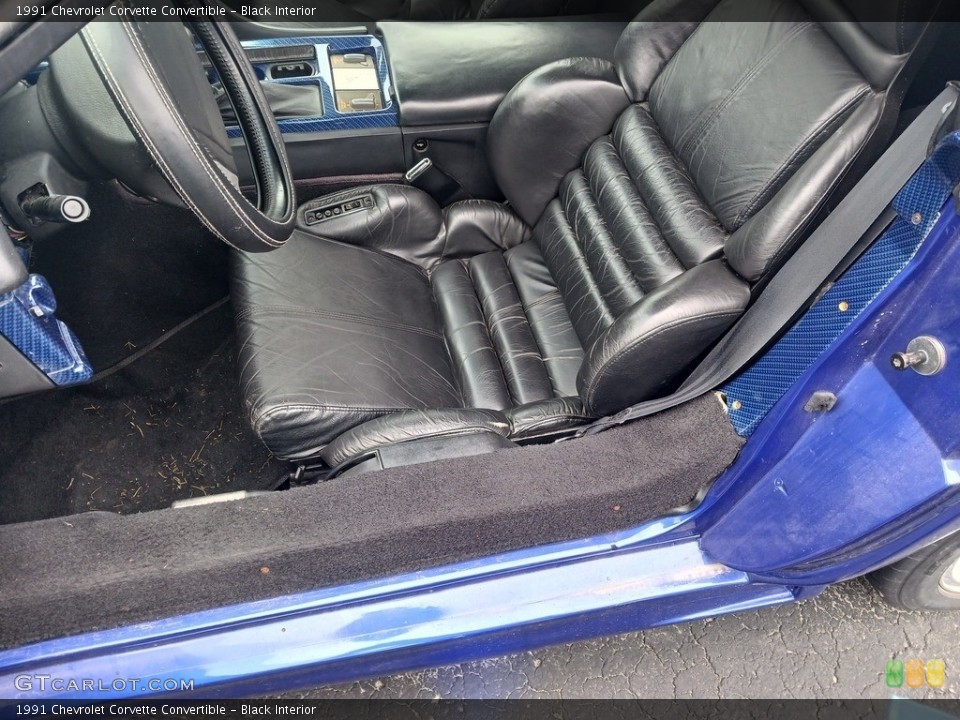 Black Interior Front Seat for the 1991 Chevrolet Corvette Convertible #146339076